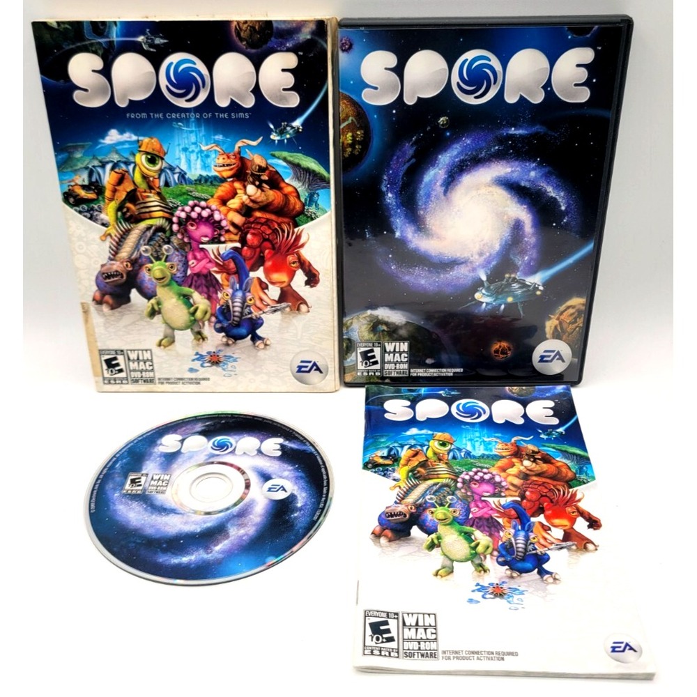 SPORE PC Video Game Win/Mac DVD-ROM CIB COMPLETE IN BOX